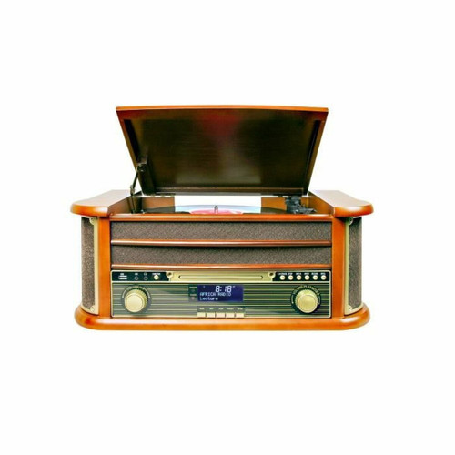 Platine Platine Disque Vinyle Vintage BOIS avec Radio Bluetooth /FM/USB/RCA/AUX/Télécommande/Lecteur CD/Cassette Platine Vinyle
