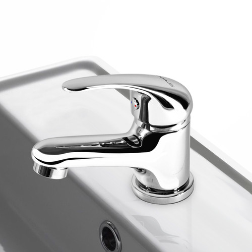 Robinet de lavabo marque generique Robinet mitigeur de lavabo bas en laiton chrome avec systeme vidage