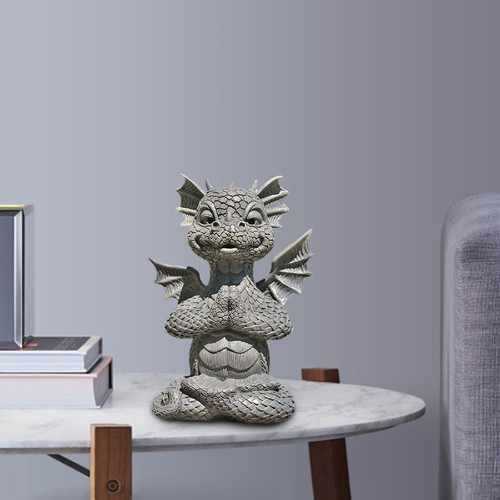 Petite déco d'exterieur Sculpture Créative D'ornement De Figurine De Statue De Dragon D'animal Pour La Décoration A01