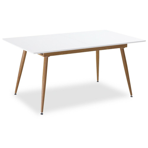 marque generique - Table extensible style scandinave Betty Blanc - 6 à 8 personnes marque generique - Table scandinave extensible