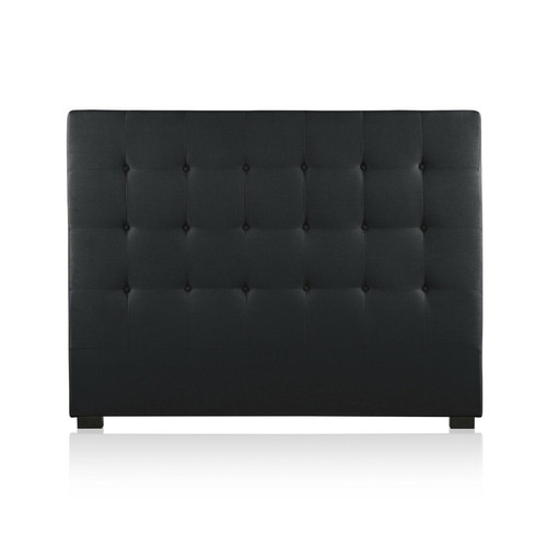 marque generique - Tête de lit capitonnée Premium Tissu 140cm Noir - Têtes de lit