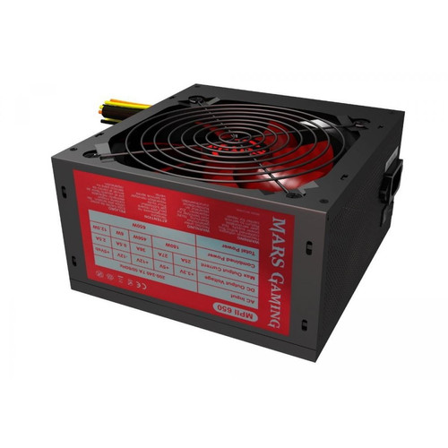Mars Gaming - Alimentation ATX MPII 650W (Noir/Rouge) - Alimentation modulaire 650 w