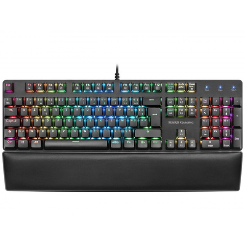 Mars Gaming - Clavier Gamer mécanique (Outemu Blue Switch) MK5 RGB (Noir) - Clavier Souris Mars Gaming