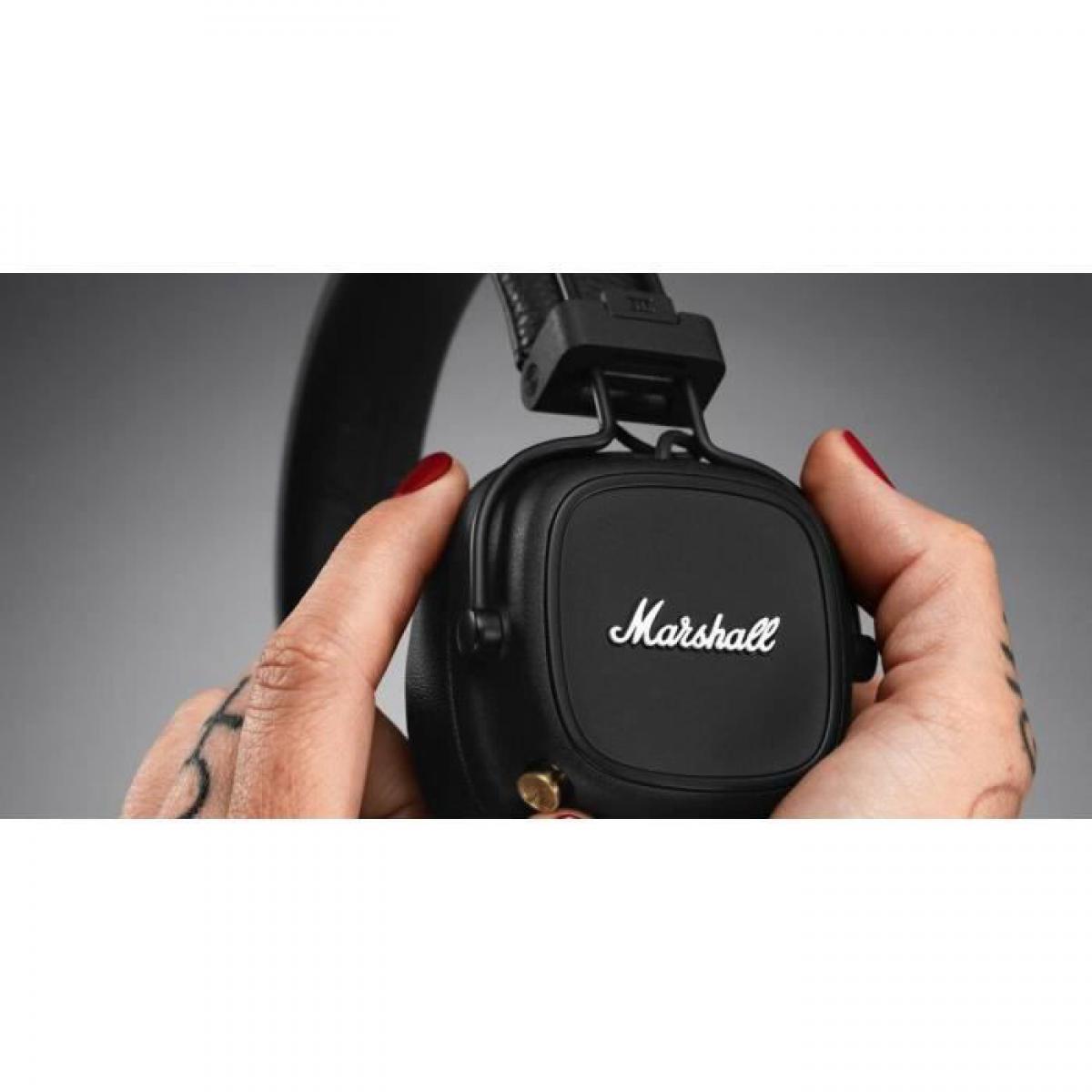Marshall Major IV Bluetooth Casque Audio Écouteurs, sans fil, Pliable,  80Hrs Autonomie - Marron