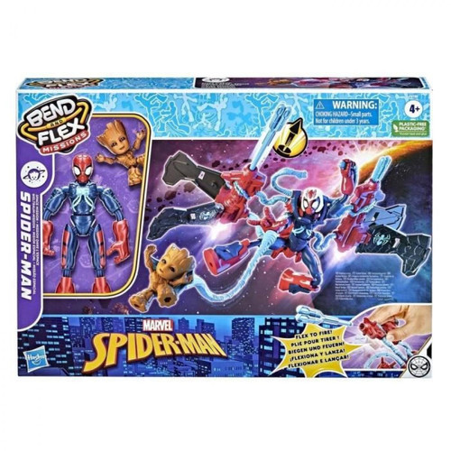 Marvel MARVEL SPIDER-MAN - Bend and Flex - Missions Spider-Man Mission dans l'espace - Figurine flexible, 15 cm, pour enfants des 4 ans