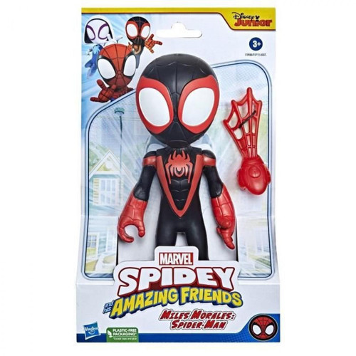 Films et séries Marvel Spidey and His Amazing Friends - Figurine Miles Morales : Spider-Man format geant pour enfants a partir de 3 ans