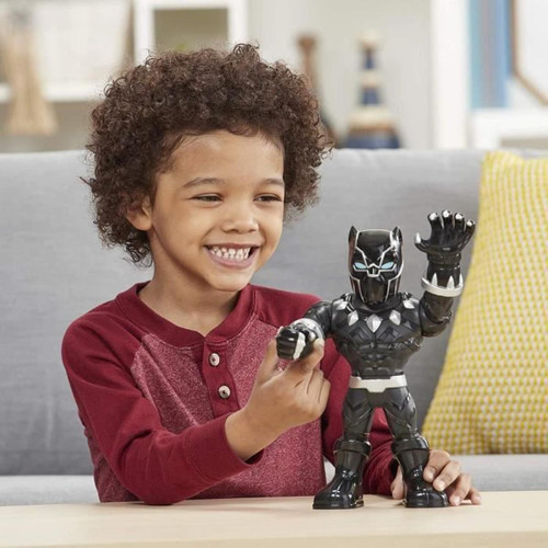 Marvel Playskool Heroes Marvel Super Hero Adventures Mega Mighties - Figurine Black Panther - 25 cm - Jouet enfants