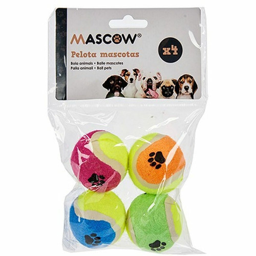 Mascow Jouet pour chien Ballon Multicouleur Ø 4,5 cm Polyéthylène polypropylène ABS (12 Unités)