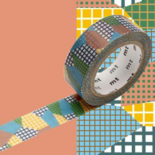 Masking Tape - Masking tape collage quadrillé - Multicolore - 1,5 cm x 7 m Masking Tape  - Accessoires Bureau