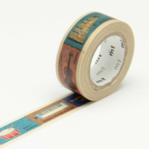 Masking Tape - Masking tape KIDS - Instrument multicolore - 1,5 cm x 7 m Masking Tape  - Maison