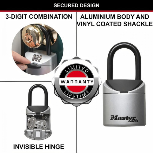 Master Lock - MASTER LOCK Mini Boîte a Clé sécurisée [Format XS] [avec Anse] - 5406EURD Master Lock  - Coffre fort Master Lock