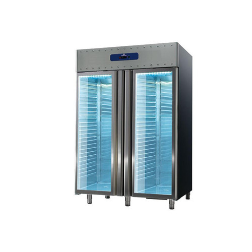 Mastro - Réfrigérateur 1400 Litres En Inox Avec Portes En Verre, GN 2/1, -2°/+8°C, 85 mm Isolation - Mastro Mastro  - Froid