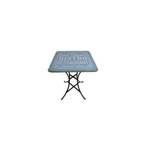 Mathi Design - BISTRO - Table acier bleu Mathi Design  - Maison Bleu petrole