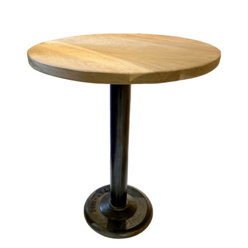 Mathi Design - BRASSERIE - Table repas ronde bois D60 - Tables à manger Industriel