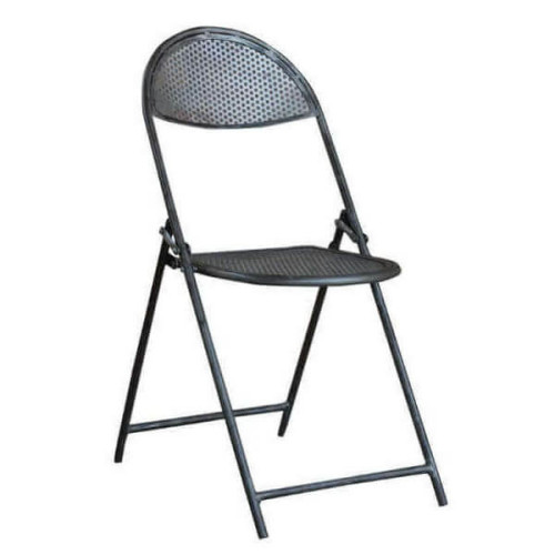 Mathi Design - CINEMA - Chaise pliante acier gris clair - Chaises Industriel