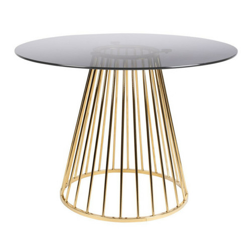 Mathi Design - CIRCLE - Table repas verre fumé D100 Mathi Design  - Table mange verre