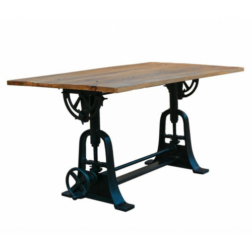 Mathi Design - DRAW - Table en bois de style industriel L150 Mathi Design  - Table a manger haute