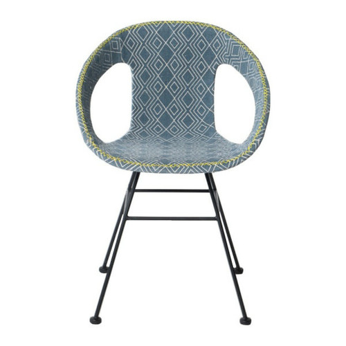 Chaises Mathi Design MAYA - Chaise de repas coton bleu