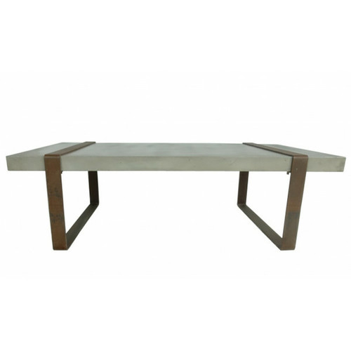 Mathi Design - Table basse métal rouille Mathi Design  - Table basse beton