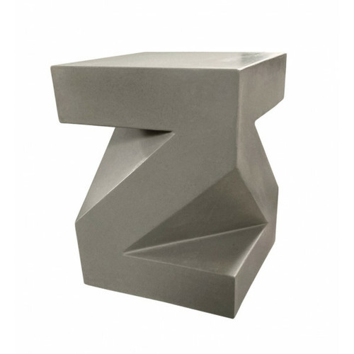 Mathi Design - Table d'appoint Z en béton gris Mathi Design  - Petit canape