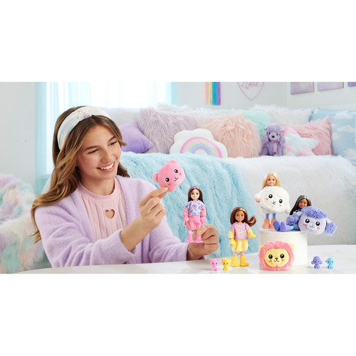 Poupées mannequins Barbie - Cutie Reveal Chelsea Cozy Cute Tees Series - Teddy (HKR19)