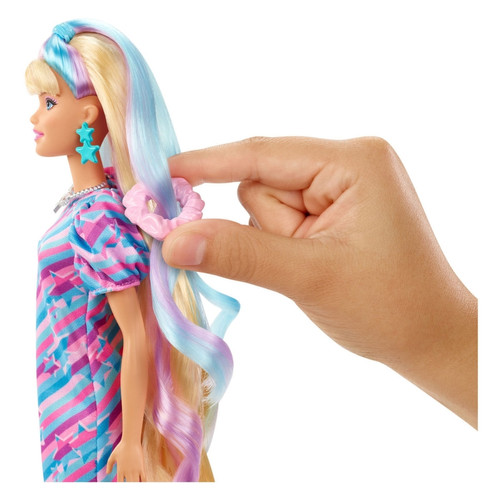 Poupées mannequins Barbie Poupée Ultra Chevelure avec 15 accessoires