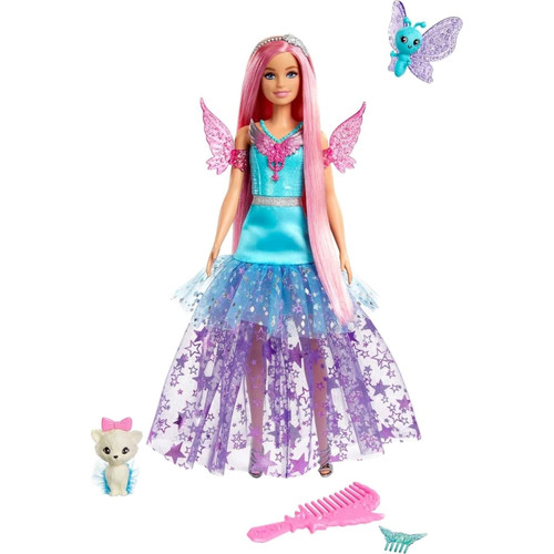 Mattel - Barbie - A Touch Of Magic - Poupée Malibu avec cheveux longs colorés Mattel  - Mattel