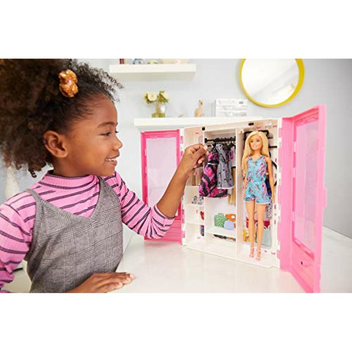 Mattel Mattel Barbie Fashionistas Ultimate closet Jouet de mode portable avec poupAe, vAtements, accessoires et hangars, cadeau pour les enfants de 3 A 8 ans