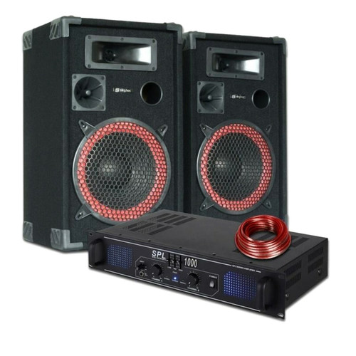 Packs DJ Max SKYTEC SPL1000 ET ENCEINTES MAX XEN-3512 1000W MAX - KIT SONO COMPLET
