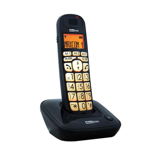 Maxcom - Maxcom MC6800 Teléphone sans fil DECT Noir (Black) - Téléphone fixe Pack reprise