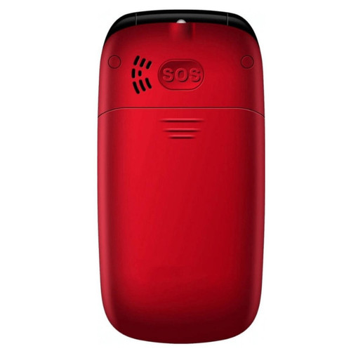 Maxcom Maxcom MM816 - Téléphone portable clapet senior 2.4", Touche SOS, double SIM, rouge