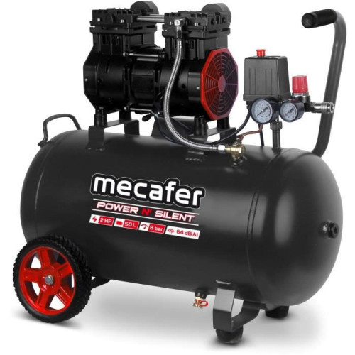 Mecafer - Compresseur power'n silent 8bar - 50L - 2HP MECAFER Mecafer  - compresseur 50L Compresseurs