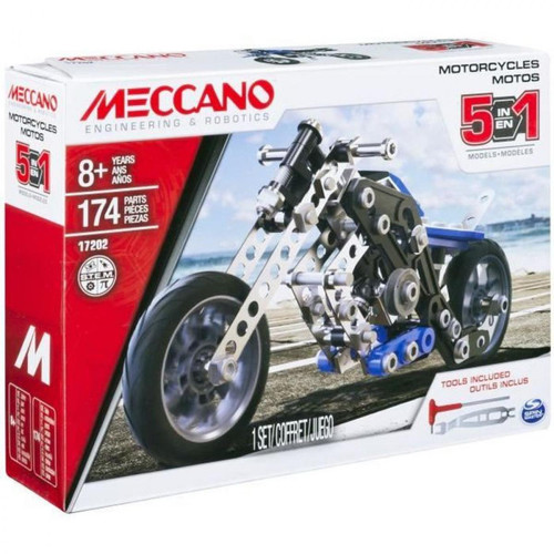 Meccano - MECCANO Coffret 5 modeles de moto Meccano  - Jeux de construction
