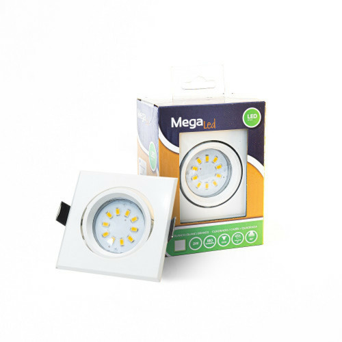 Megaled - Spot encastrable LED amovible blanc 2W (eq. 20W) - Spots