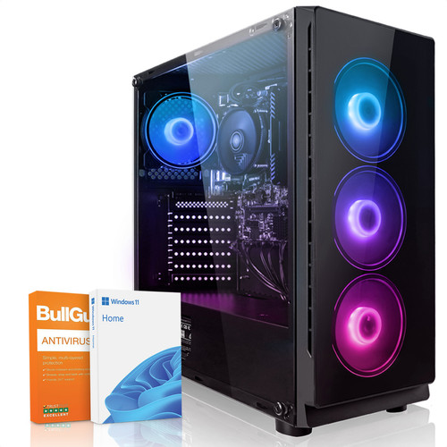 Megaport - Gamer PC AMD Ryzen 5 5600G 6x 3.90GHz • 16Go RAM • 500Go M.2 SSD • Windows 11 • WLAN • 1501-FR - PC Fixe Gamer