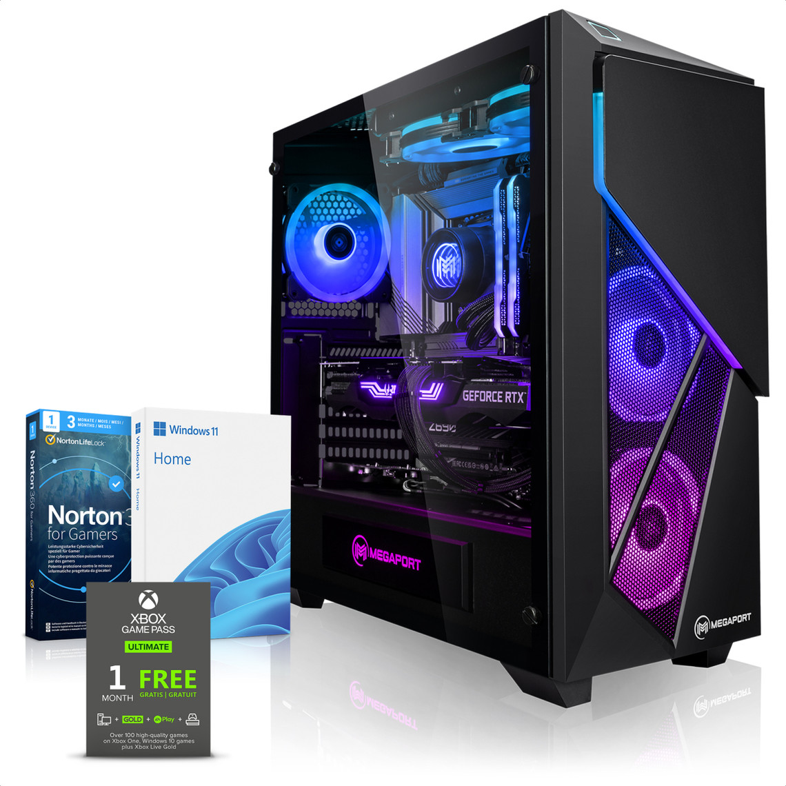 PC Fixe Gamer Megaport High End PC Neptun • AMD Ryzen 7 5800X • AMD Radeon RX 7900 XT • 32Go 3200MHz • 2To M.2 SSD  • Windows11 • 1209-FR