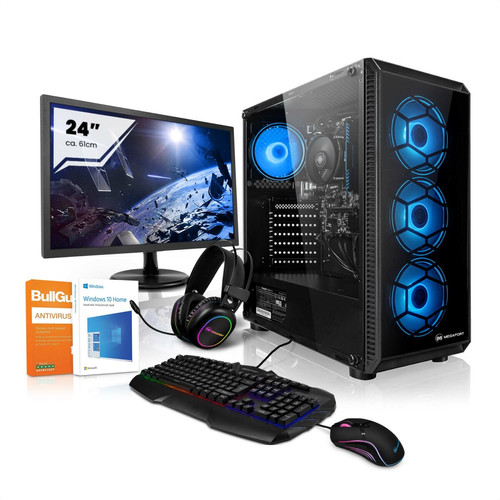 PC Fixe Megaport Pack Atlas • AMD Athlon 300GE • AMD Vega 3 • 16Go DDR4 • Ecran, Clavier, Souris • 120Go+1To • Windows 10 • 03-FR