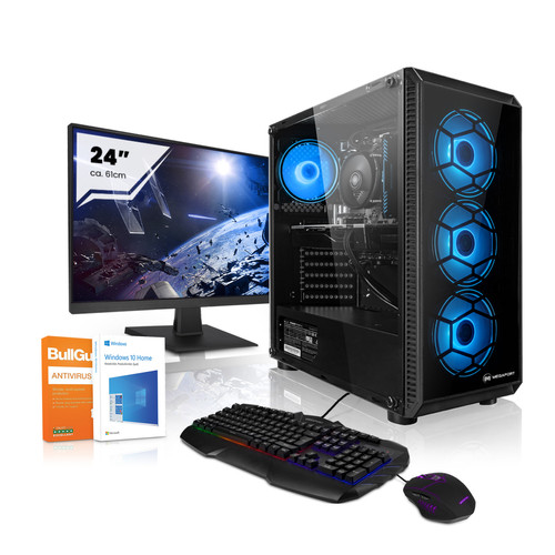 Megaport - PC Gamer Legend • 24" Set • Intel Core i5-10400F • GeForce GTX1050 Ti • 8 Go • 500Go M.2 SSD • WiFi • Windows 10 • 13-FR - PC Fixe Gamer