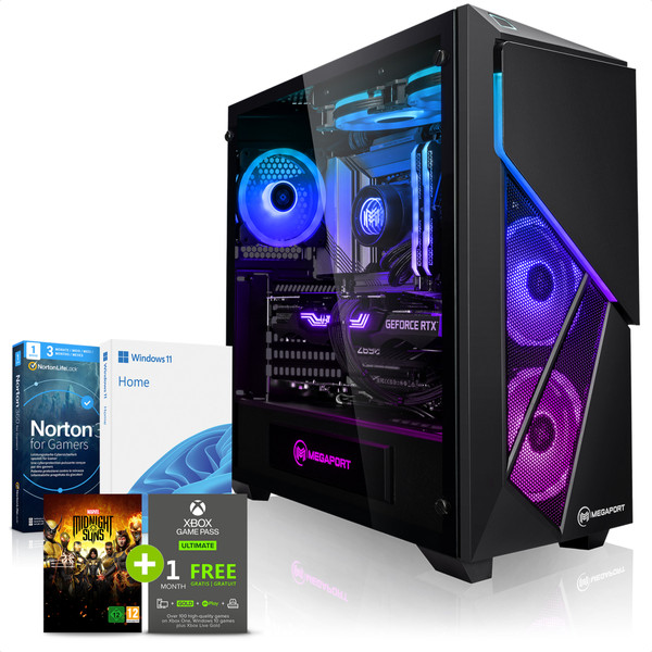 PC Fixe Gamer Megaport PC Gamer Nightfighter I • Intel Core i7-12700KF • GeForce RTX3070  • 16Go 3200 • 1To M.2 SSD • 2To HDD •Windows 11 • WiFi • 79-FR