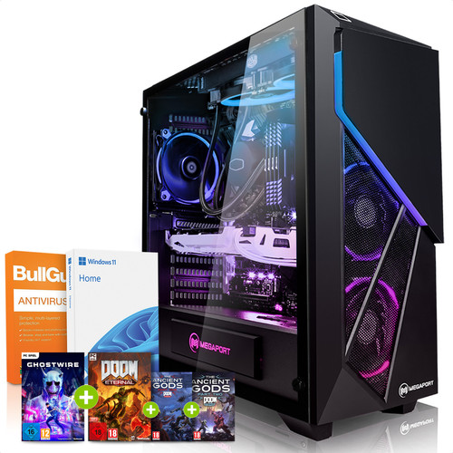 Megaport - PC Gamer Wolf • Core i7-12700KF 12-Coeurs jusqu'à 4,90GHz Turbo • RTX3080 • 16Go • 1To m.2 SSD • 2To HDD • Windows 11 • WiFi • 77-FR Megaport   - Megaport