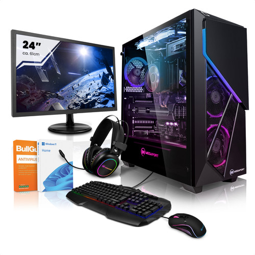 Megaport - PC-Pack Striker • AMD Ryzen 7 3700X • GeForce RTX2060 • Ecran 24" • 16Go • 1To M.2  SSD • 2To HDD • Windows 11 • 45-FR - PC Fixe Gamer
