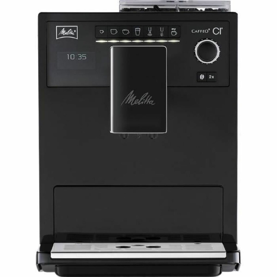 Melitta MELLITA Machine a café CI Pure Black - MAE970-003 - 4 intensités de café, 3 réglages possibles du moulin conique en acie