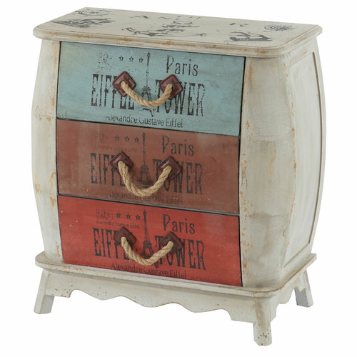 Mendler - Commode Leiria armoire table d'appoint, vintage, shabby chic, 74x70x36cm Mendler  - Commode vintage
