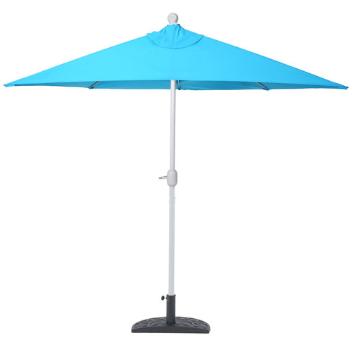 Mendler Parasol Parla en alu, hémicycle, parasol de balcon UV 50+ ~ 270cm turquoise sans pied