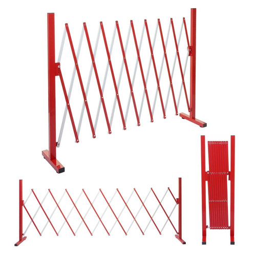 Mendler - Grillage HWC-B34, grille protectrice télescopique, aluminium rouge/blanc ~ hauteur 103cm, largeur 32-265cm Mendler  - Accessoires de semi