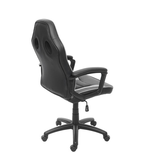 Mendler Chaise de bureau HWC-F59 chaise pivotante, fauteuil directorial, similicuir ~ noir/gris