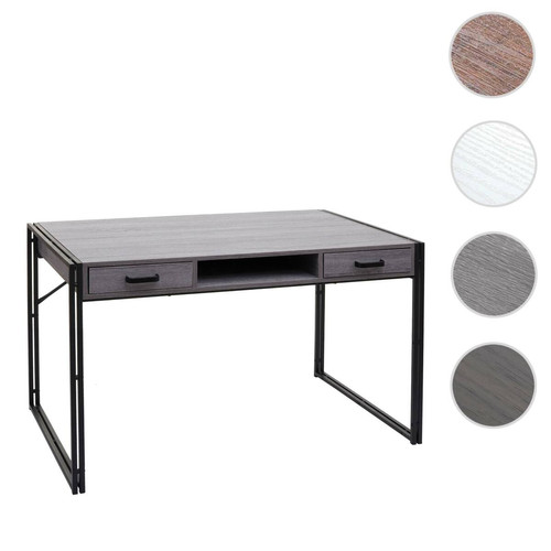 Mendler - Bureau HWC-A27, table pour ordinateur, structure 3D, 122x70cm ~ gris Mendler  - Mobilier de bureau Mendler