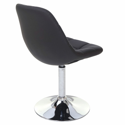 Mendler Chaise de salle à  manger HWC-A60, chaise pivotante, design rétro ~ similicuir marron, pied chromé