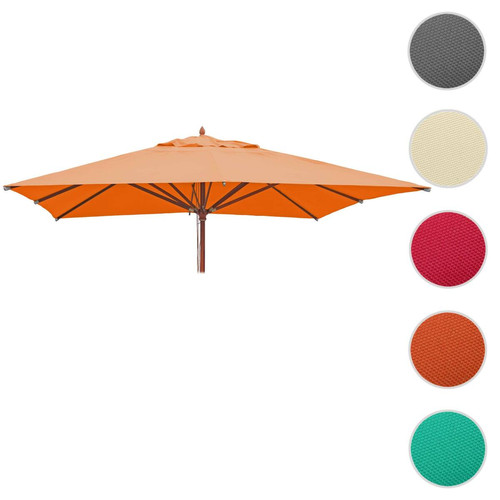 Mendler - Toile pour la gastronomie parasol en bois HWC-C57, carré 3x3m polyester 3kg ~ terre cuite Mendler  - Accessoires parasol