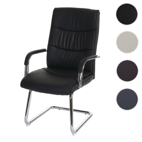 Mendler - Chaise de conférence HWC-A49, chaise visiteur cantilever, similicuir ~ noir Mendler  - Chaises Mendler